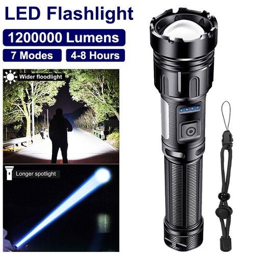 1200000lm led flashlight - flashlight, zoom